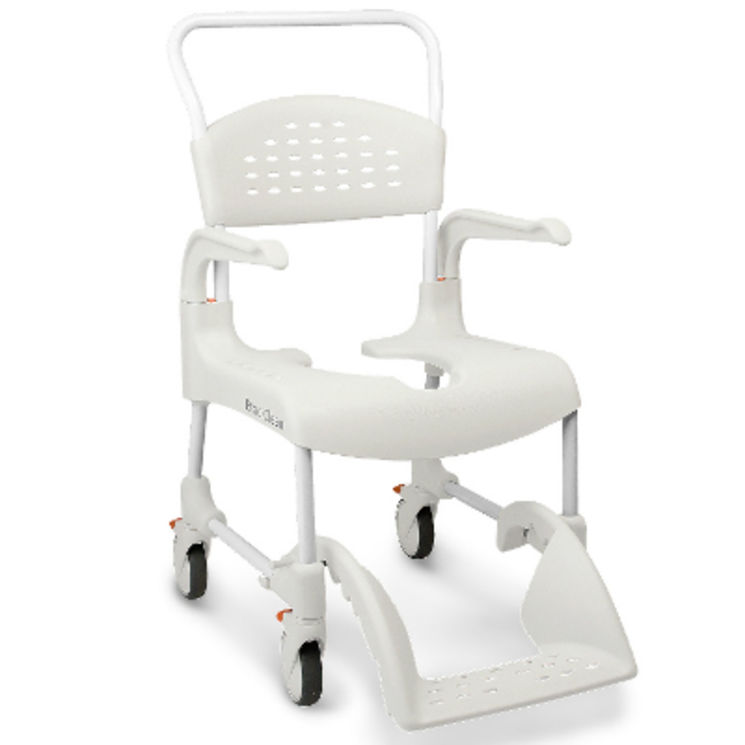 Chaise de douche à roulettes Etac Clean coloris blanc