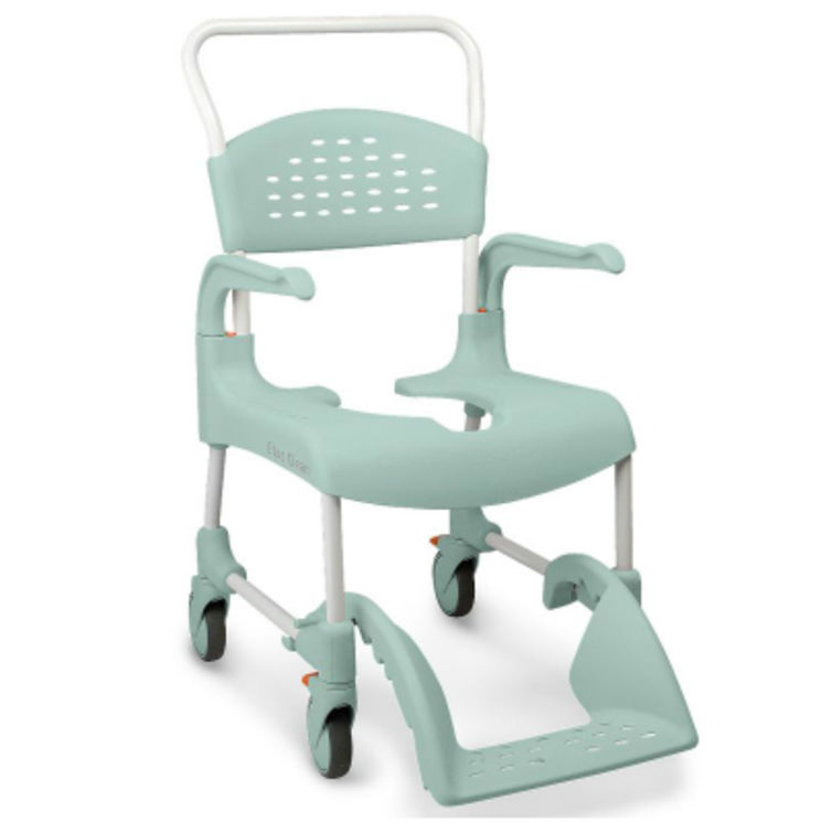 Chaise de douche à roulettes Etac Clean coloris vert lagon