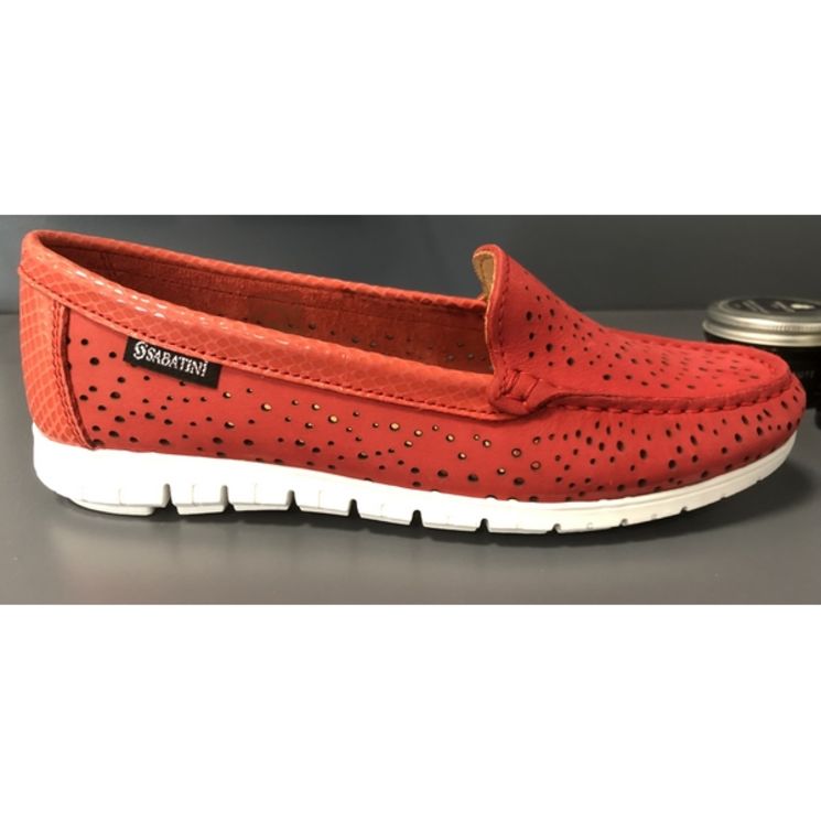 Mocassin Femme Sabatini S3100  - Rouge