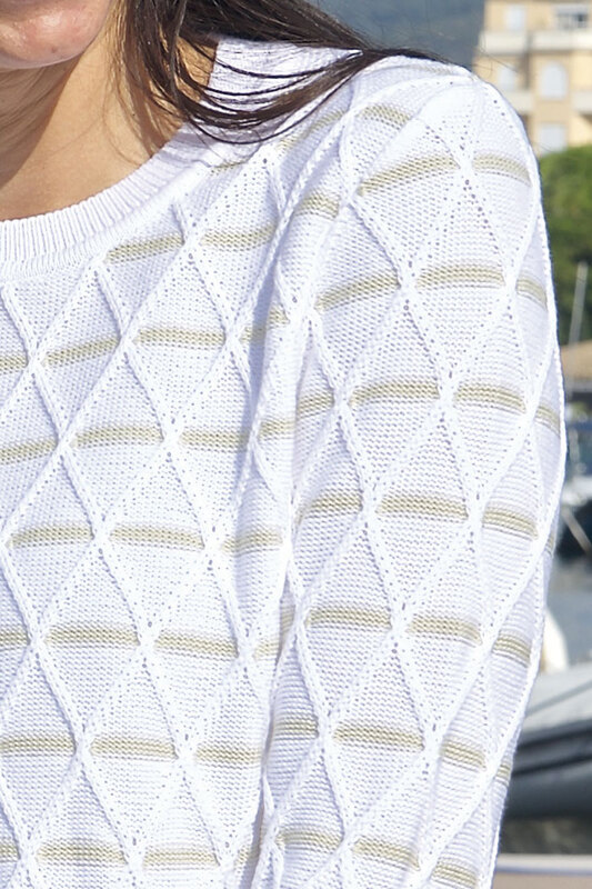 Pull maille fantaisie- 3E376