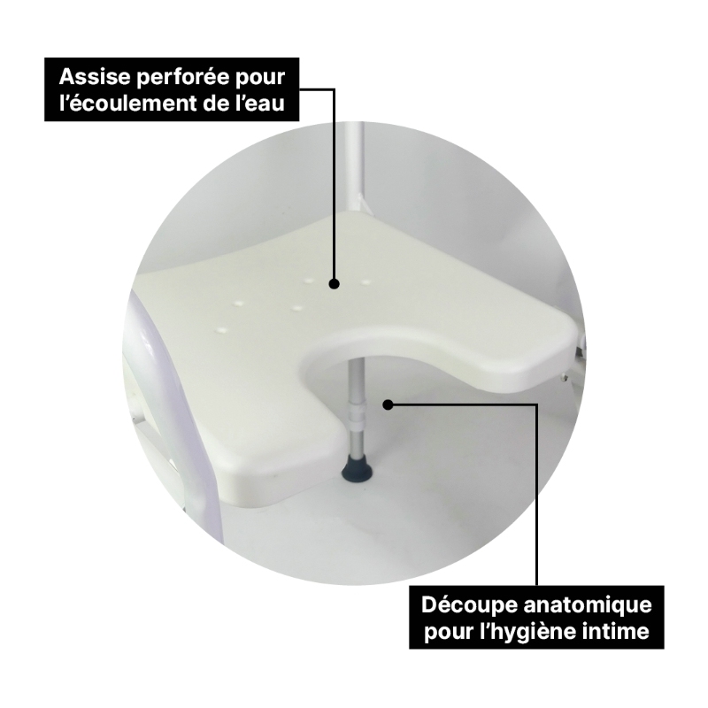 Chaise de douche pliable Tobago