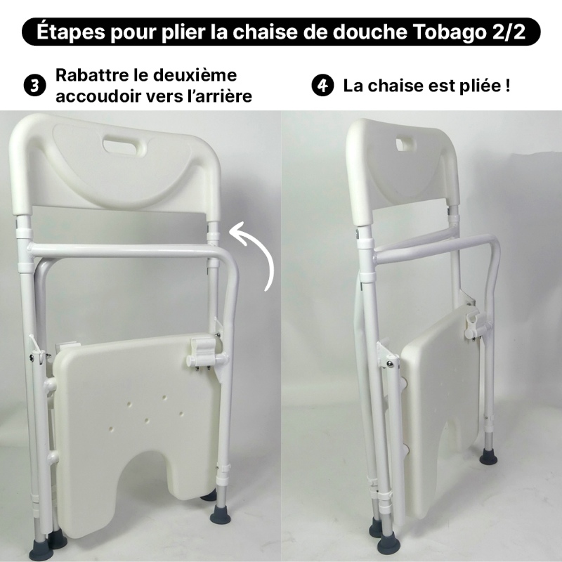Chaise de douche pliable Tobago