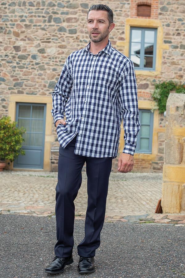 Chemise boutons à pressions - Bleu - PREL