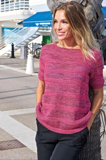 Pull maille - Framboise - 3E272