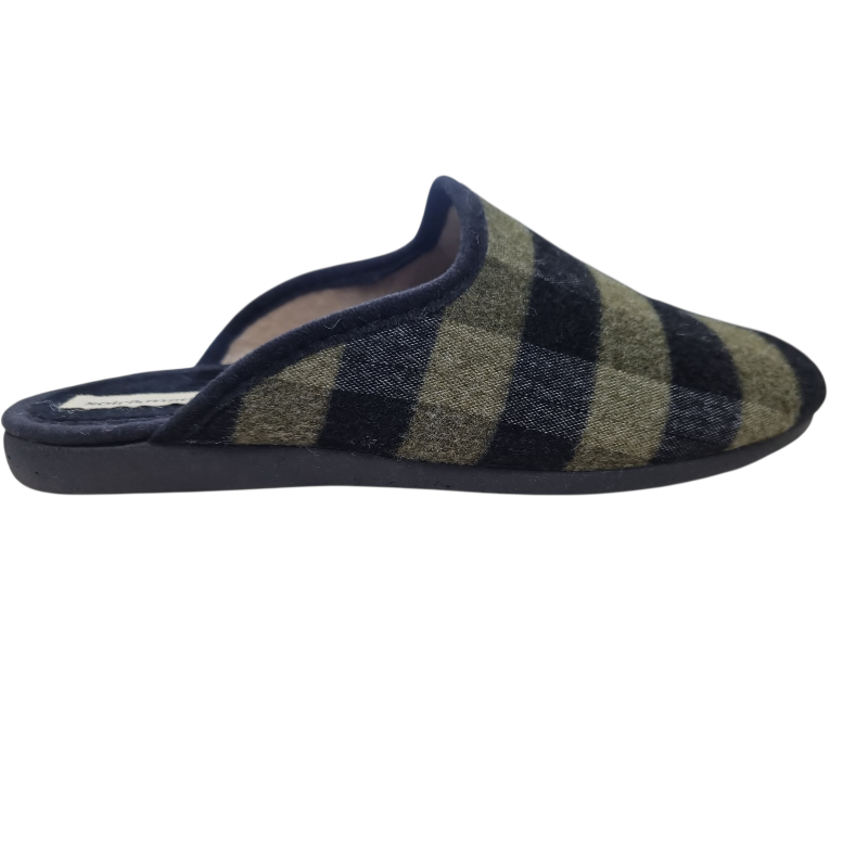 Chausson Mule homme - kaki - Luciano - Soir et Matin