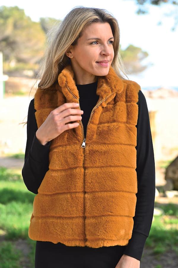 Gilet fausse fourrure 5E478