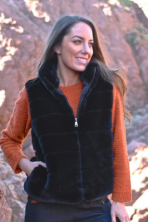 Gilet fausse fourrure 5E478