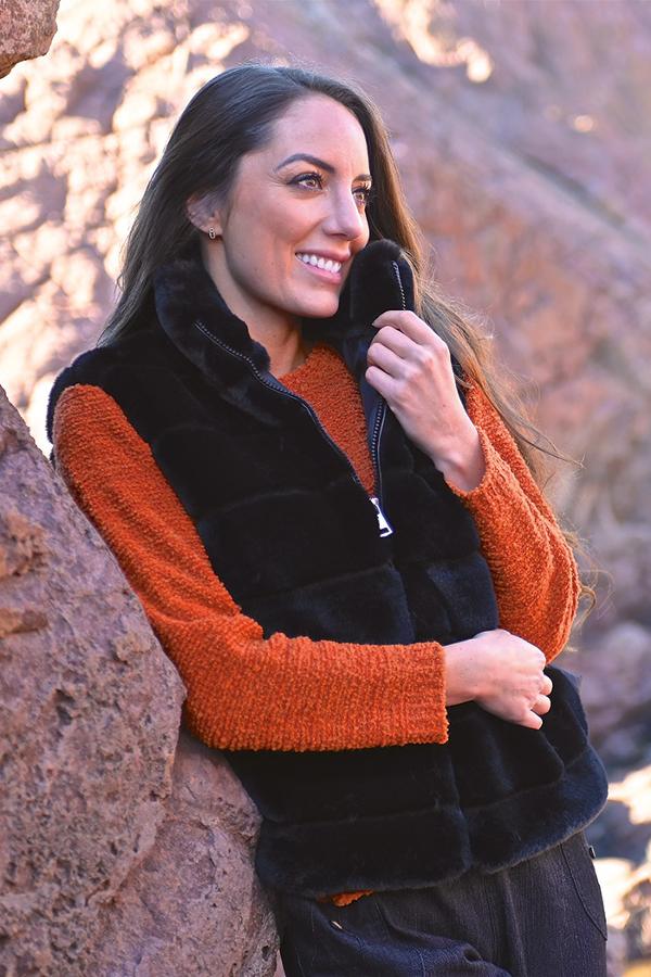 Gilet fausse fourrure 5E478