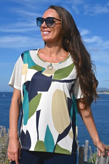 Top manches ajourés - 6E180