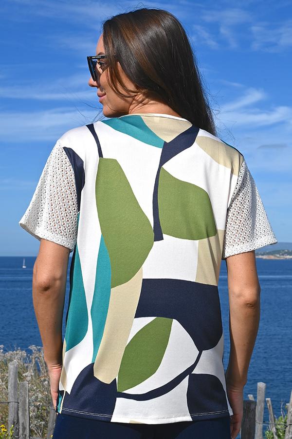 Top manches ajourés - 6E180