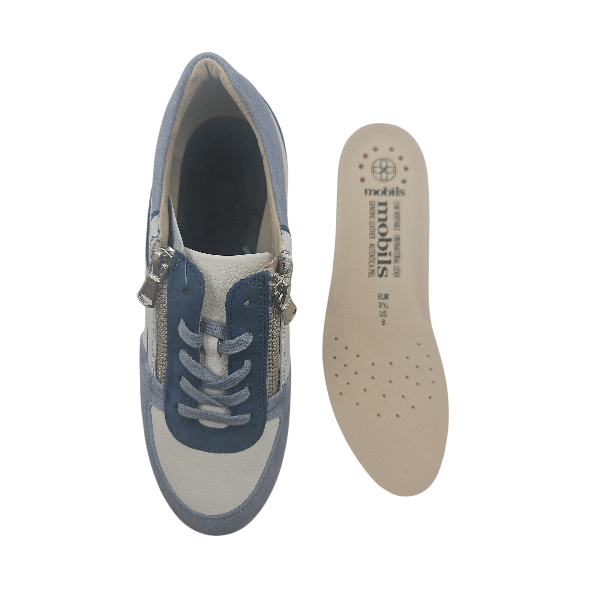 Chaussure femme - Bleu/Blanc - Esra - Mephisto Mobils