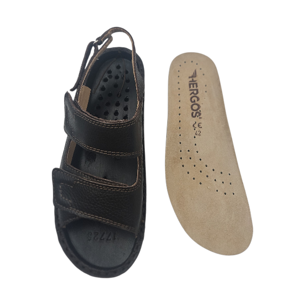 Sandale homme - Chocolat - H441 - Hergos