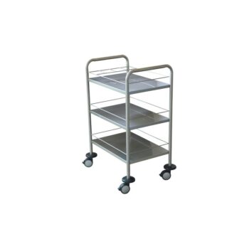 Guéridon inox 3 plateaux