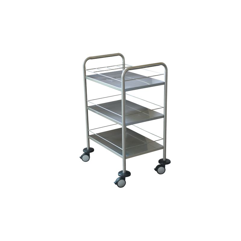 Guéridon inox 3 plateaux