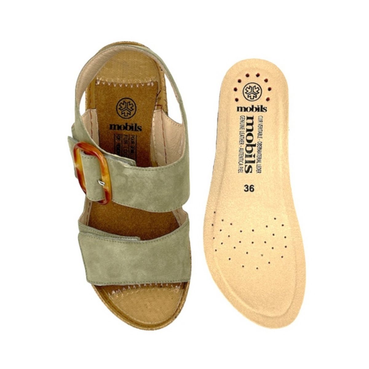Sandale femme - Kaki pastel - Nasma - Méphisto mobil’s – Image 5