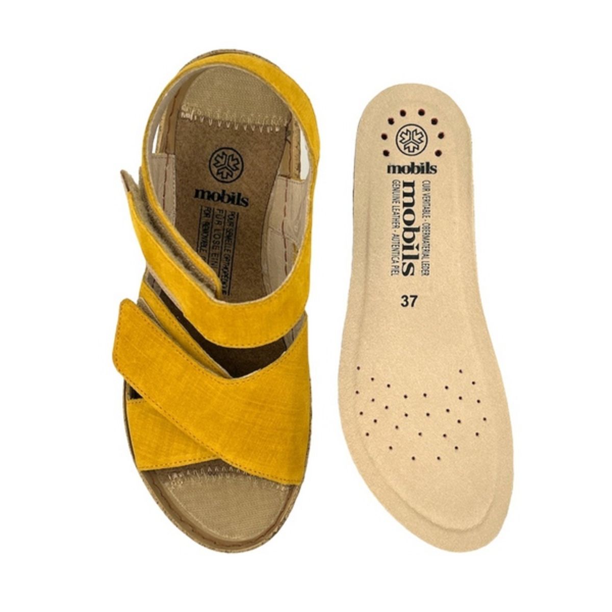Sandale femme - Ocre - Noor lino - Méphisto mobil’s – Image 5