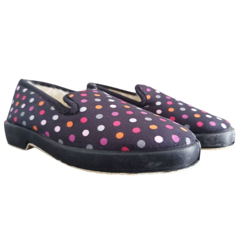 Chausson femme - Noir et fuchsia - Soir et lune - Soir et Matin – Image 2