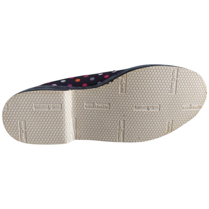 Chausson femme - Noir et fuchsia - Soir et lune - Soir et Matin – Image 3