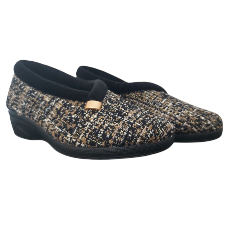 Chausson femme - Noir - Zamba - Soir & Matin – Image 2